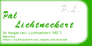 pal lichtneckert business card